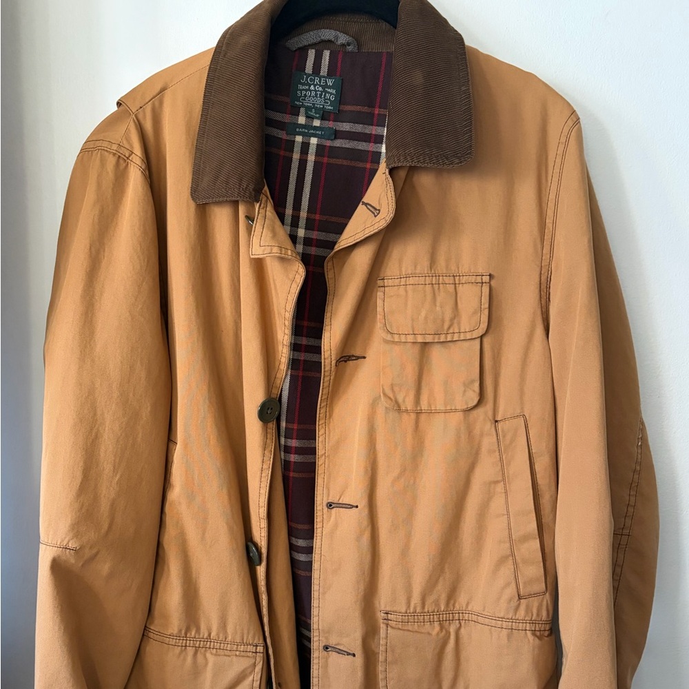 J. Crew mens barn coat with front bottom closure